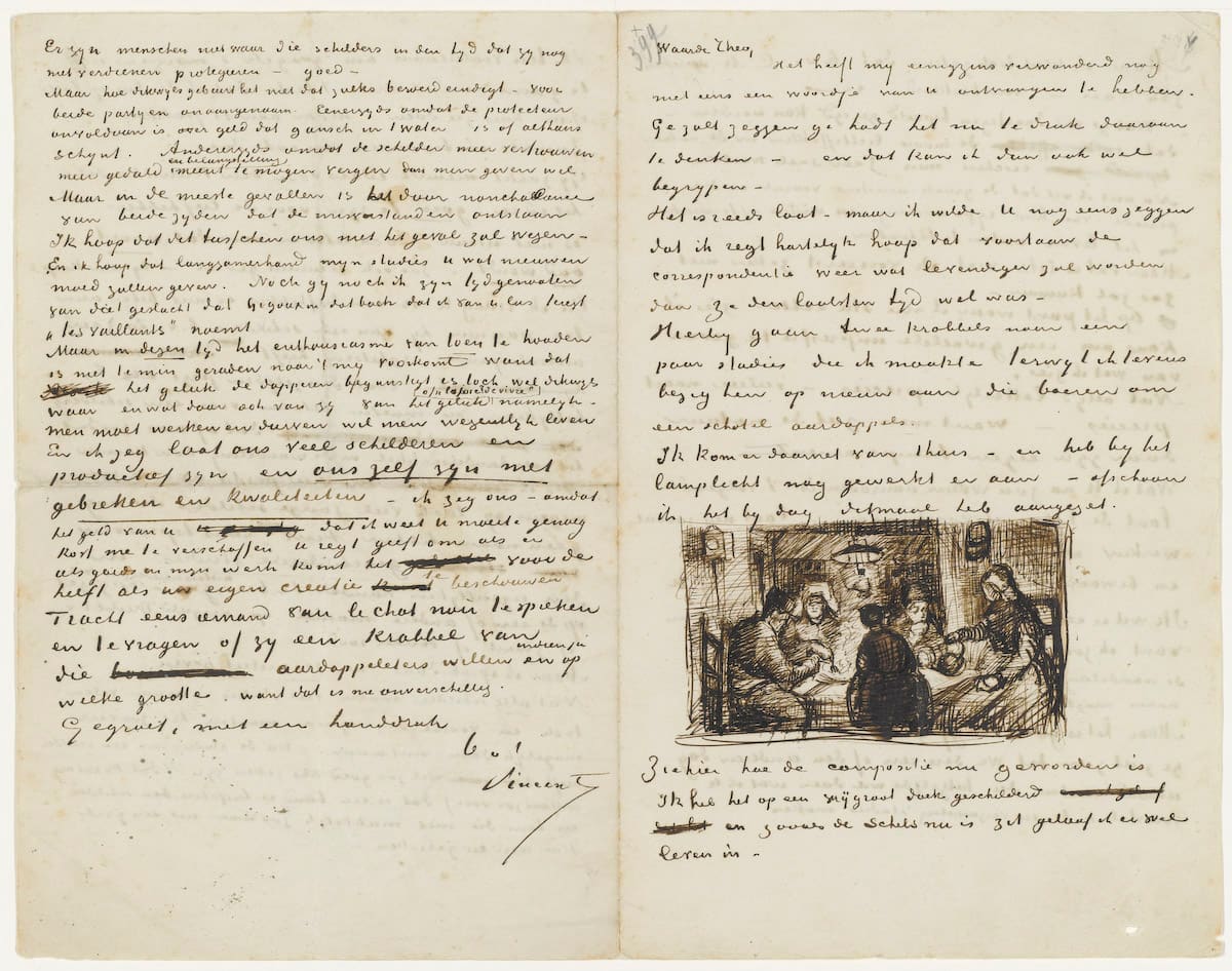 The reed pen, in Van Gogh’s letters
